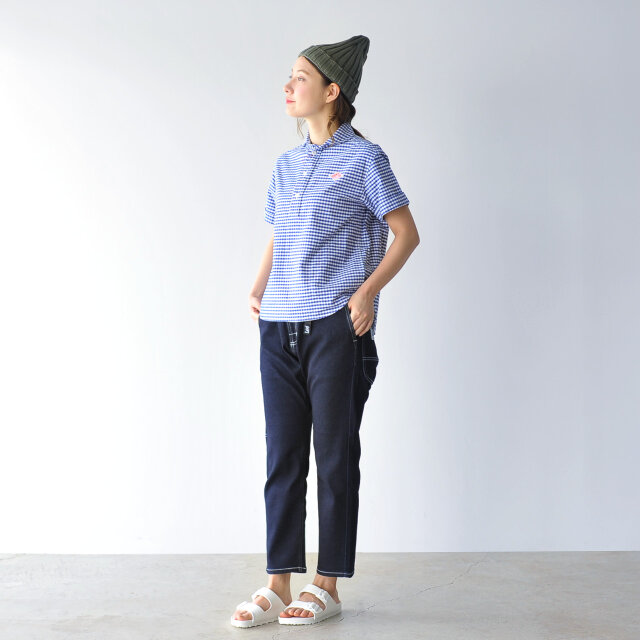 モデル:164cm / 46kg
color : blue gingham / size : 34(S)