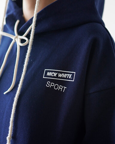 NICK WHITE SPORT|フード付キスウェットシャツ フード付きスウェット パーカー プルオーバー ユニセックス Hooded Sweatshirt Hooded Sweatshirt ニックホワイトスポーツ