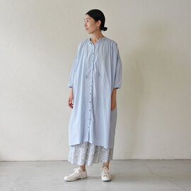 sisam|軽くて涼しいワンピース【速乾】【羽織り】【スラブ生地】 / SBヒモギャザーシャツワンピース