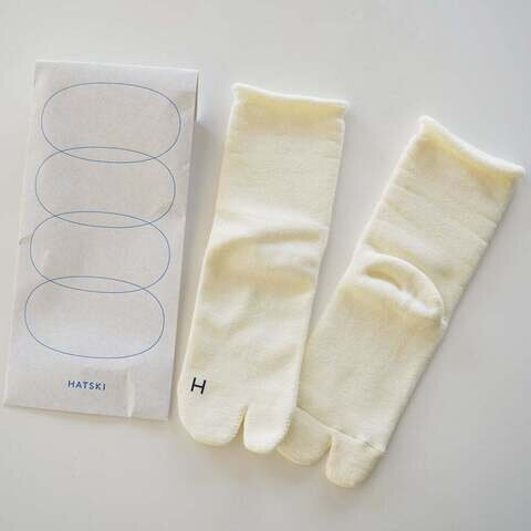 HATSKI｜Tabi Pile Socks -White- HTK-22010