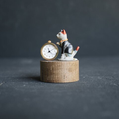 atelier coin｜【予約商品：2024年10月末頃お届け】ネコの置時計