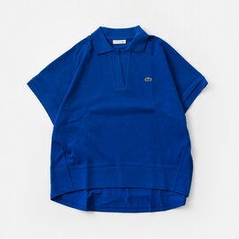 LACOSTE｜コットン スキッパーカラー デザイン 半袖 ポロシャツ pf402lj-99-kk