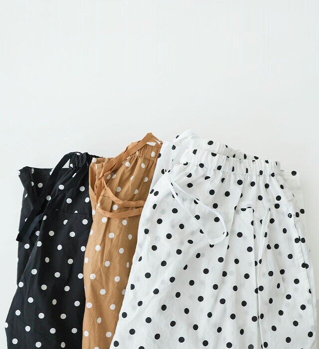 color : 左からBLACK DOT / BEIGE DOT / WHITE DOT
