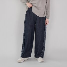 ista-ire|コットンリネンデニムの サイドテープパンツ