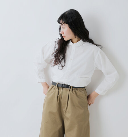 D.M.G.|コットン ラウンドカラー シャツ 16-0780-81-91-816x