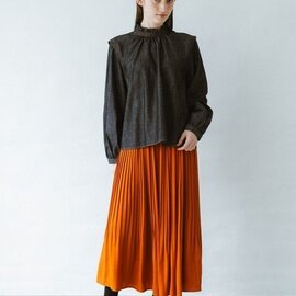 【きれいな揺れ感に心躍る♪】アンティークサテン消しプリーツスカート