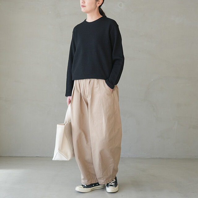 身長:165cm/着用カラー:10.クロ×チャコール杢/着用サイズ:F