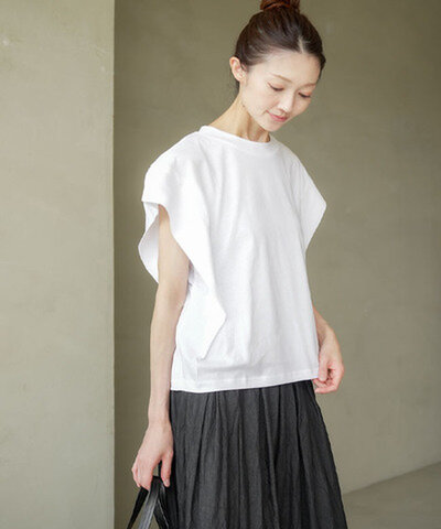 mizuiro ind|【SALE 10%OFF】shoulder tuck N/S P/O ショルダータックノースリーブプルオーバー レディース トップス カットソー 2-210147