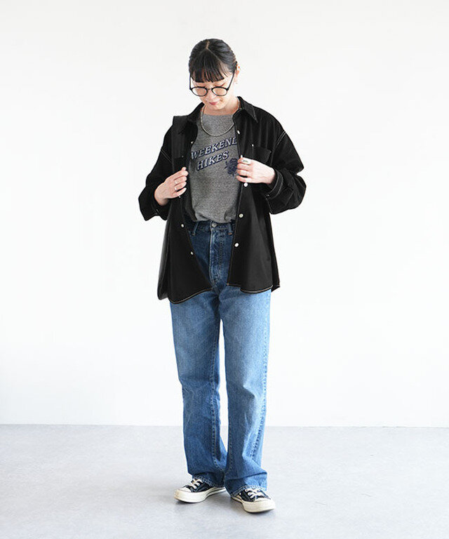 身長:165cm/着用カラー:07 BLACK/着用サイズ:F0