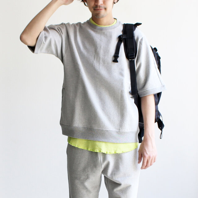 杢グレー / M 着用、モデル身長:176cm、体重:60kg