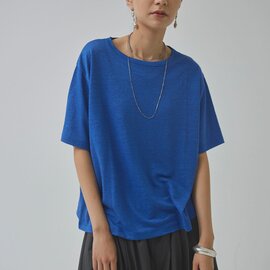 doux bleu｜クルーネックリネンワイドTシャツ　DB-2421-072