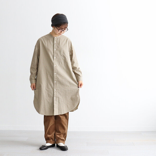 ライトベージュ×グリーン×ブラウン / 12 着用、モデル身長:165cm