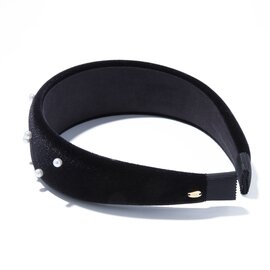 IRIS47｜grace widest headband　カチューシャ　パール　ベロア