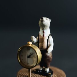 atelier coin｜【予約商品：2024年10月末頃お届け】クマの置時計