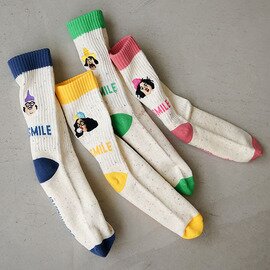 gym master | カラーネップSMILE刺繍ソックス 靴下 g766739