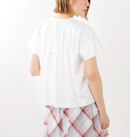 GRANDMA MAMA DAUGHTER toro|コットンバックギャザーワイドTシャツ tc914171-mt