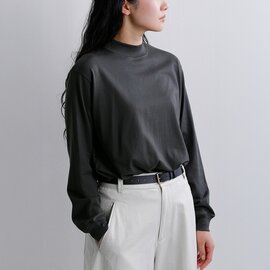 LIFiLL|コットニー 天竺 モックネック 長袖 Tシャツ COTTONY MOCKNECK lf003-01