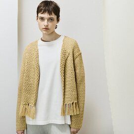 unfil|SALE30%OFFunfil アンフィル double honeycomb mesh fringed cardigan ボタンレスカーディガン WVSP-UW111
