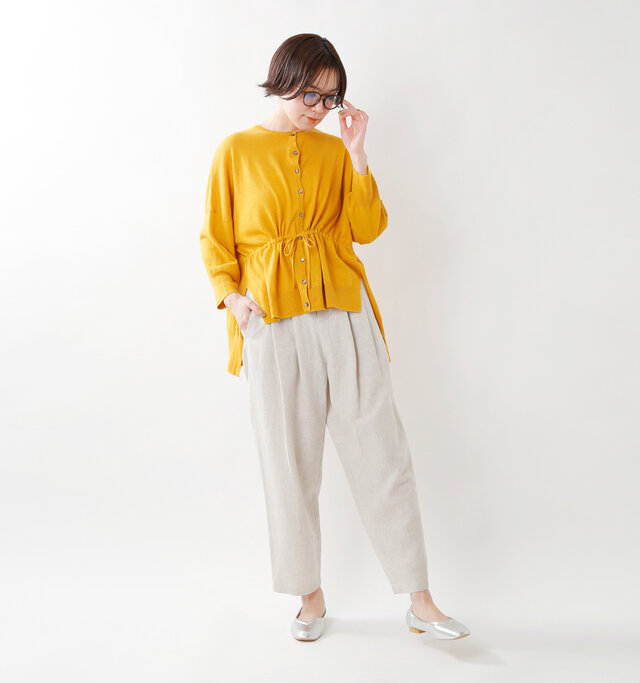 model saku:163cm / 43kg
color : citron yellow / size : F