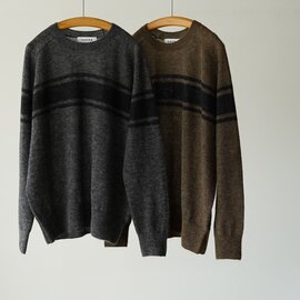 SACRA|エキストラファイン モヘアニット ボーダー 長袖 EXTRA-FINE MOHAIR TOP 126532081 サクラ