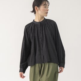 TUTIE.|ドビースクエア柄ブラウス/ブラウス・トップス・コットン・長袖シャツ・幾何学柄
