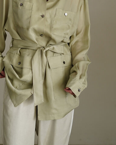 mizuiro ind|キュプラフィールドシャツ ジャケット ライトアウター cupra field shirt JK 1-270038 ミズイロインド