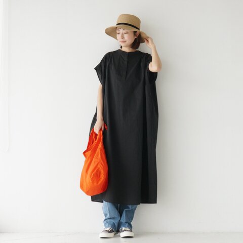 mao made|着回しやすい 2way ギャザー ワイドワンピース フレンチスリーブ 511310 マオメイド