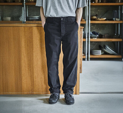 orSlow|orslow オアスロウ 03-5000-61 FRENCH WORK PANTS BLACK フレンチワークパンツ ブラック
