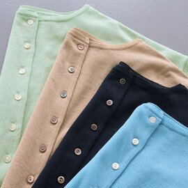 STAMP AND DIARY|クールコットン ワイド2wayカーディガン長袖【DM便発送可能】