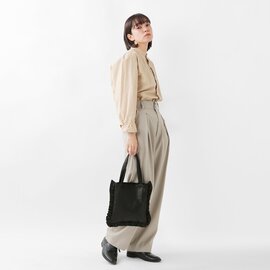 Sisii｜レザー ミニ サイズ フリル トートバッグ “mini size frill bag” 100-028-ms