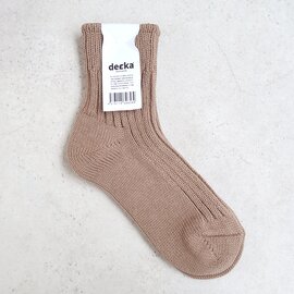 decka quality socks｜Low Gauge Rib Socks/Short Length