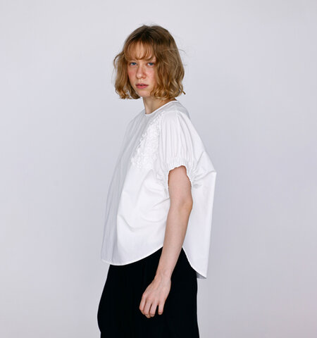 kelen|リーフフラワーモチーフ コード刺繍 デザイン トップス “PAKIA” lkl26hbl2292