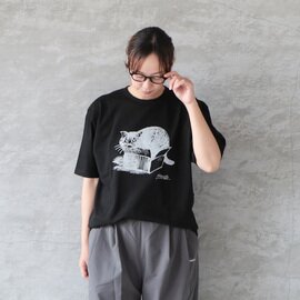 HARVESTY|イワサトミキ プリントボックスTシャツ CAT サイズ2