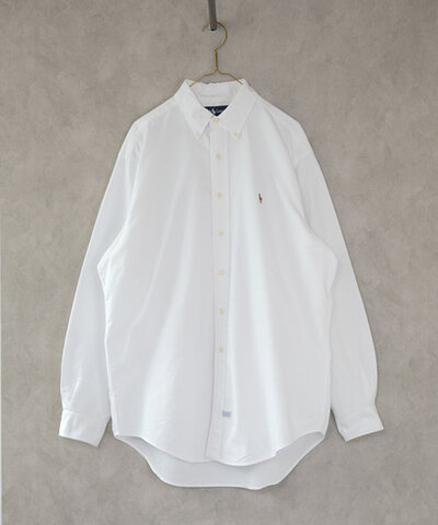 RALPH LAUREN|古着コットン ホワイトシャツ73