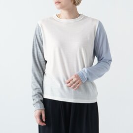 NATURAL LAUNDRY|ウール天竺 パネルクループルオーバー | 7264C-031