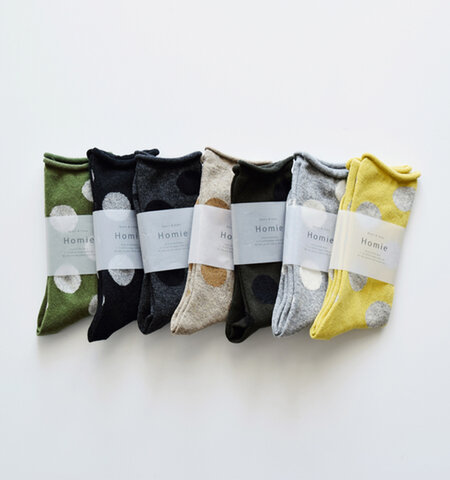 Homie|ウール ビッグドット ソックス h-034 靴下 h-034-ms