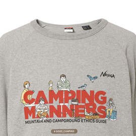 NANGA｜ECO HYBRID CAMPING MANNERS PEG&ROPE SWEATSHIRT/エコハイブリッドキャンピングマナーペグ&ロープスウェットシャツ