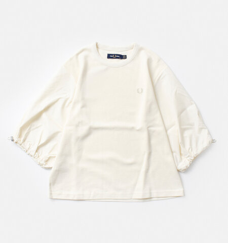 FRED PERRY｜コットン ギャザー スリーブ ピケ Tシャツ “Gathered Sleeve Pique T-Shirt” g7133-kk