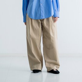 MANON|THREE TUCK WIDE CHINO PANTS