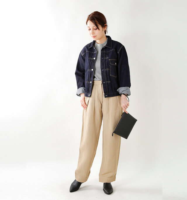 model yama:167cm / 49kg
color : one wash / size : F