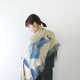 KAPITAL|レーヨンフリンジストール KAYO HUESO デニムマップ(K2603XM507)キャピタル