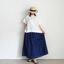 ichi Antiquités|INDIGO Linen Skirt