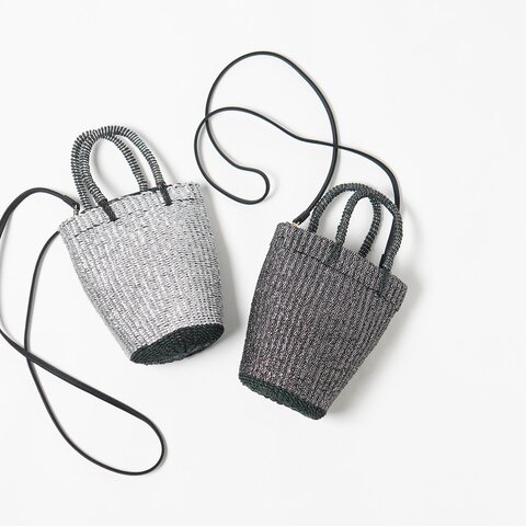 The Bagmati|ハンドバッグ カゴバッグ バイカラー メタリック シルバー 鞄 BBK25-SS13 ザ バグマティ