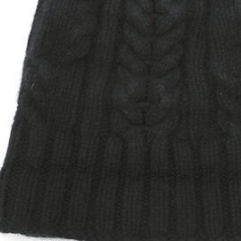 AND WOOL｜手編み機で編んだ メリノウール・ケーブル編みニット帽 【ギフト】