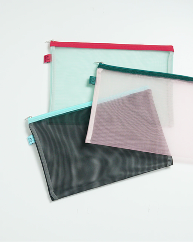 PAPIER TIGRE|メッシュポーチ Lサイズ POKET ポケット 小物入れ A4サイズ収納 クリスマス ギフト プレゼント ptpocl-001 ptpocl-002 ptpocl-003 パピエティグル