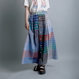 ENGINEERED GARMENTS|コットン ビッグプレイドチェック タックスカート “Tuck Skirt” sw552