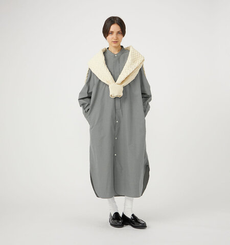 nanamica|バンドカラー ウインド シャツワンピース s26sf085