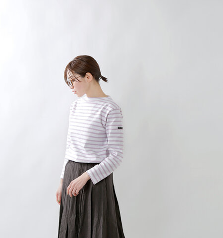 SAINT JAMES|厚手コットン ボートネックカットソー ouessant-yh