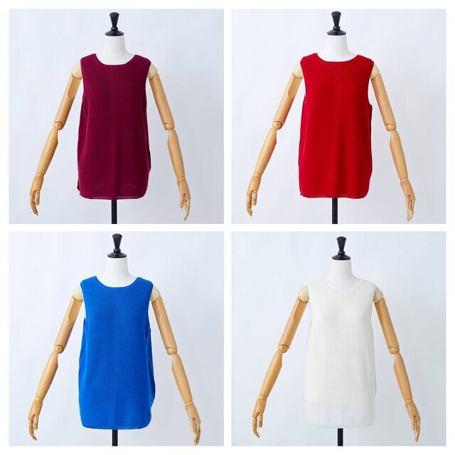 <上左よりボルドー・アカ・ブルー・シロ>