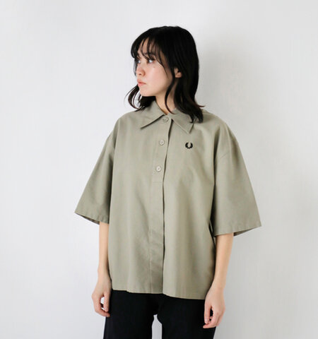 FRED PERRY｜コットン ビッグカラー シャツ “Placket Detail Shirt” g7143-mt